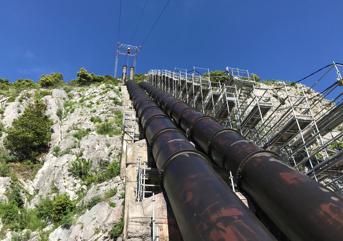 Chantier conduit eau